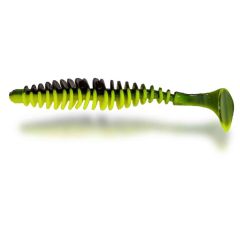 Shad Quantum Magic Trout T-Worm Paddler 5.5cm, culoare Neon Yellow Black