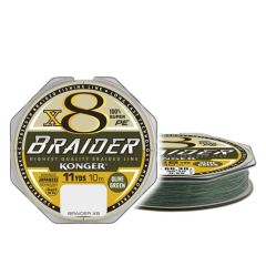 Fir textil Konger Braider X8 Olive Green 0,25mm/7.6kg/10m