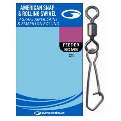 Agrafe + varteje Garbolino American Snap Rolling Swivel Nr.10