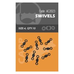 Vartej Orange Swivels Round Nr.4 Black