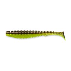 Shad FishUp U-Shad 10.1cm, culoare Green Pumpkin Flo Chartreuse