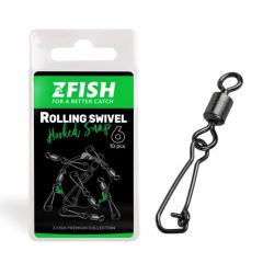 Agrafe + varteje ZFish Rolling Swivel and Hooked Snap Nr.14, 16kg