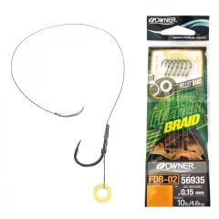 Carlige legate Owner FDB-02 Pellet Band Braided Barbed Nr.14