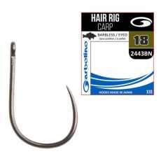 Carlige Garbolino Hair Rig Carp 2443 Barbless Black Nickel, Nr.12