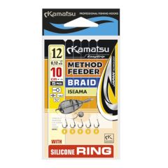 Carlige legate Kamatsu Method Feeder Braid Iseama Silicone Ring Nr.12