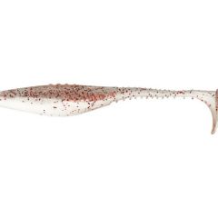 Shad Dragon Belly Fish 5cm - White/Clear Red Glitter