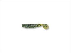 Grub Slider Crappie Grub 1.5" - Avocado Glitter