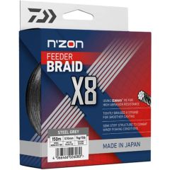 Fir textil Daiwa N'Zon 8X Braid Steel Gray 0.08mm/5kg/150m