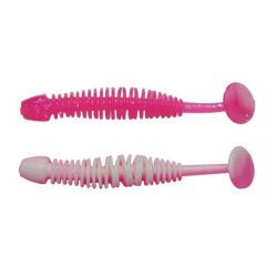 Grub Berkley PowerBait Leech 5cm, culoare Pink/White