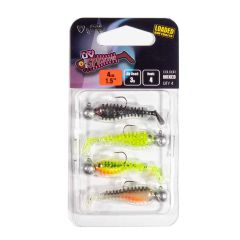 Set shad-uri Fox Rage Ultra UV Micro Spikey Loaded Pack 4cm, Mixed Colours