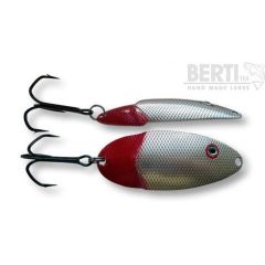 Lingura oscilanta Bertilure Lucky Red Tail Nr. 2, amprenta Patrate, culoare Silver,  10 grame