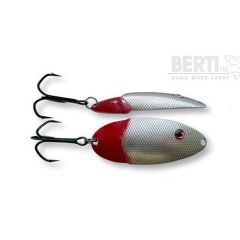 Lingura oscilanta Bertilure Lucky Red Tail Nr. 1, amprenta Patrate, culoare Silver,  7 grame