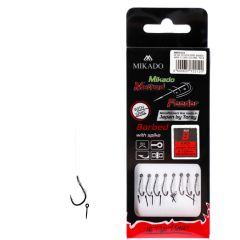 Carlige legate Mikado Method Feeder Rig Barbed Hook with Spike Nr.6