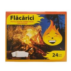 Pastile pentru aprins focul Flacarici Mini, 24buc