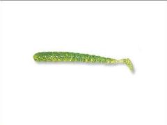 Grub Slider Bass Grub 3" - Chartreuse with Blue