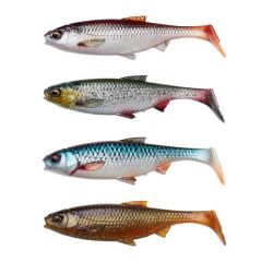 Set shad-uri Savage Gear 3D River Roach 8cm, culoare Clear Water