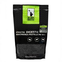 Pelete 2.20 Baits Pellets Black Hallibut, 4mm, 800g