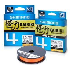Fir textil Shimano Kairiki 4 PE Braid Orange 0.10mm/6.8kg/150m