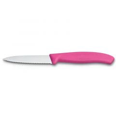 Cutit Victorinox Swiss Classic Wavy Edge Paring Knife 8cm - Pink