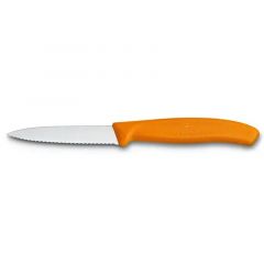Cutit Victorinox Swiss Classic Wavy Edge Paring Knife 8cm - Orange