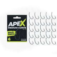 Carlige Ridge Monkey Ape-X Medium Curve Barbed Bulk Pack Nr.6, 25buc/plic