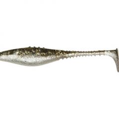 Shad Dragon Belly Fish 8.5cm - Pearl/Clear - Silver/Gold Glitter