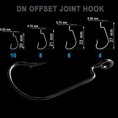 Carlige Crazy Fish DN Offset Joint Hook nr.10