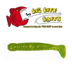 Grub Big Bite Baits Paddle Tail Chartreuse Shine 3,25"
