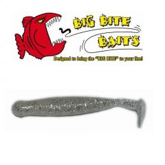 Grub Big Bite Baits Paddle Tail Glow Silver 1,75"