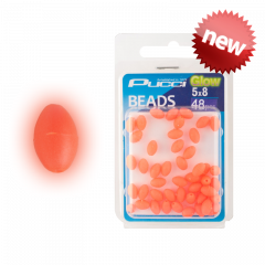 P-Line Pucci Soft Red Egg Glow Beads 8mm