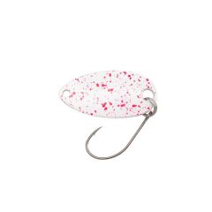 Lingura oscilanta Berkley Area Game Spoon RORU 2.5cm/2.5g, culoare Splat White Body/Fuchsia Splat