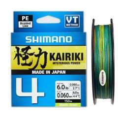 Fir textil Shimano Kairiki 4 PE Braid Multi Color 0.06mm/4.4kg/150m