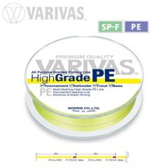 Fir textil Varivas High Grade PE Yellow Fluo 26.1lb/150m