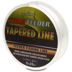 Fir monofilament Team Feeder Tapered Leader 0.195-0.028mm