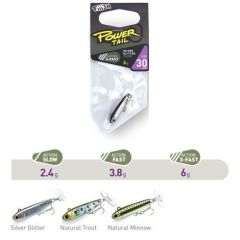 Fiiish Power Tail Fast 3cm/3.8g, culoare Natural Minnow