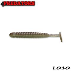 Shad 4Predators Worm Shad Laminat 8cm, culoare 010 - 6 buc/plic