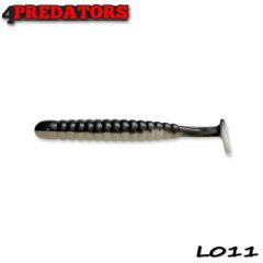 Shad 4Predators Worm Shad Laminat 8cm, culoare 011 - 6 buc/plic