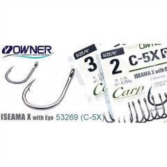 Carlige Owner C-5X Carp Iseama X With Eye nr.10