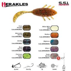 Grub Colmic Herakles Leftail 8.9cm Smoke Red FLK