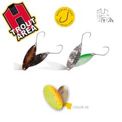 Lingura oscilanta Herakles Hive 2.4g, culoare 38 Chartreuse Orange/Gold