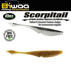 Shad Biwaa Scorpitail 13cm, culoare Green Pumpkin