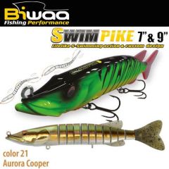 Swimbait Biwaa Swimpike SS 9" 24cm/62g, culoare Aurora Cooper