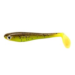 Shad Berkley PowerBait Hollow Belly 12.5cm, culoare Brown Chartreuse