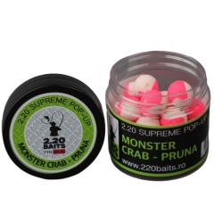 Boilies 2.20 Baits Supreme Pop-Up 16mm, Monster Crab-Pruna