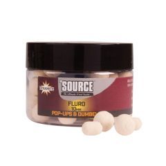 Boilies and Dumbells Dynamite Baits Pop-up The Source White Fluro 10mm