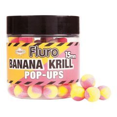 Boilies Dynamite Baits Pop-up Fluro Two Tone Krill & Banana 15mm