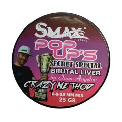 Boilies Smax Crazy Method Mix Pop-Up Brutal Liver, 6-10mm
