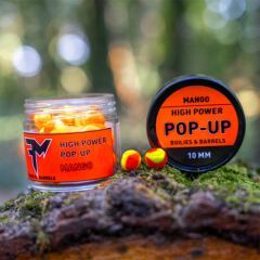 Boilies Feedermania High Power Pop-Up Boilies and Barrels Mango 10mm