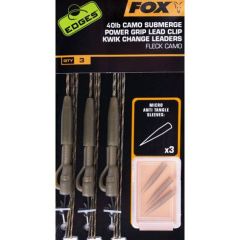 Montura Fox Egdes Submerge Leader Lead Clip Camo 75cm/40lb