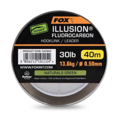 Fir fluorocarbon Fox Illusion Hooklink Leader Naturals Green 0.50mm/13.6kg/40m